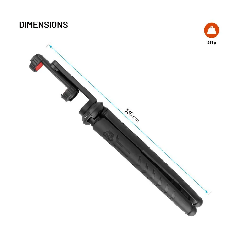 FIXED FlexibleCreator állvány 1/4" telefontartóval, fekete – 10. kép