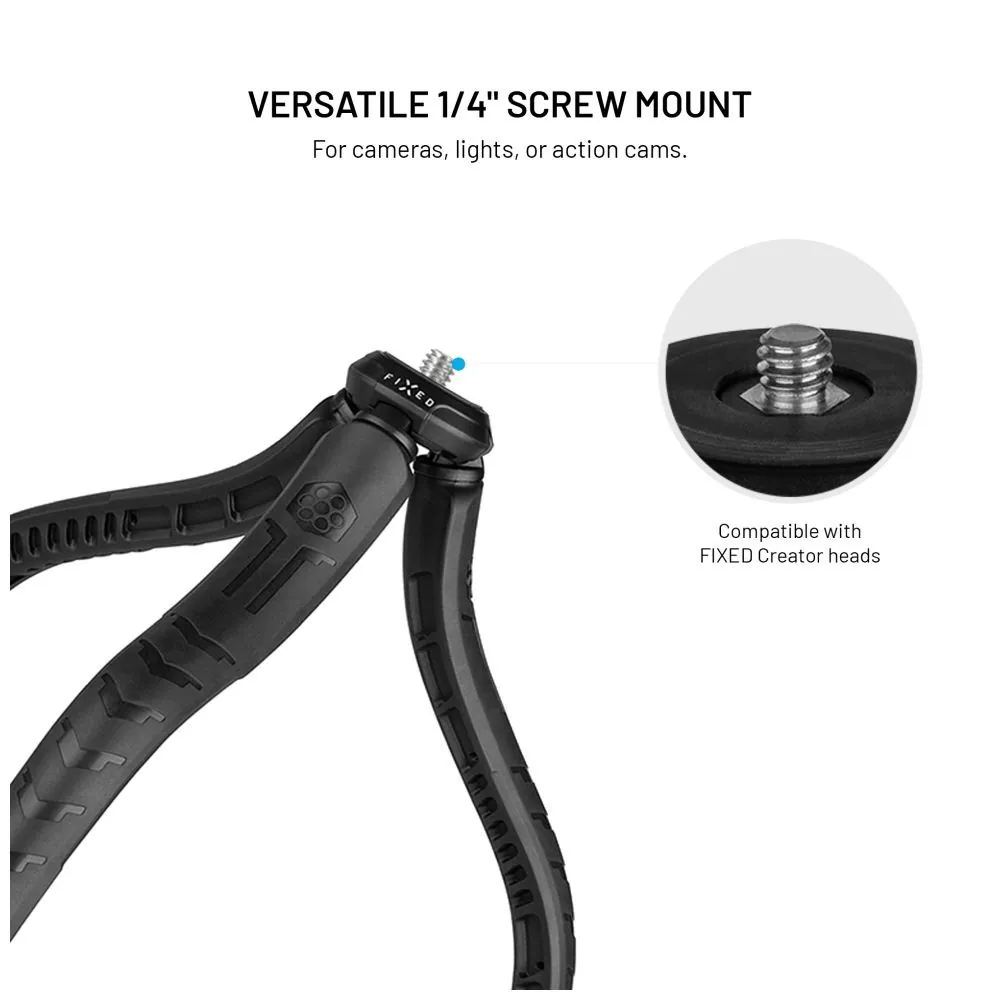 FIXED FlexibleCreator állvány 1/4" telefontartóval, fekete – 3. kép