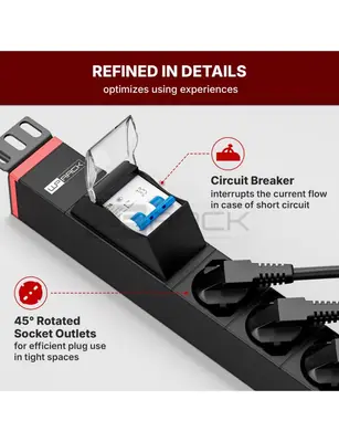 WP WPN-PDU-G02-12 19" PDU/elosztósor 12x Schuko aljzat – 2. kép