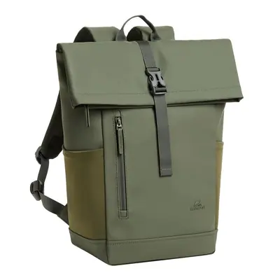 RivaCase 7826 ECO 17L Roll top backpack 14" Olive Green