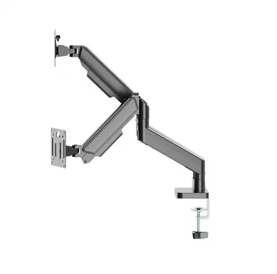 Gembird Desk mounted adjustable double monitor arm 17"-32" Black – 2. kép