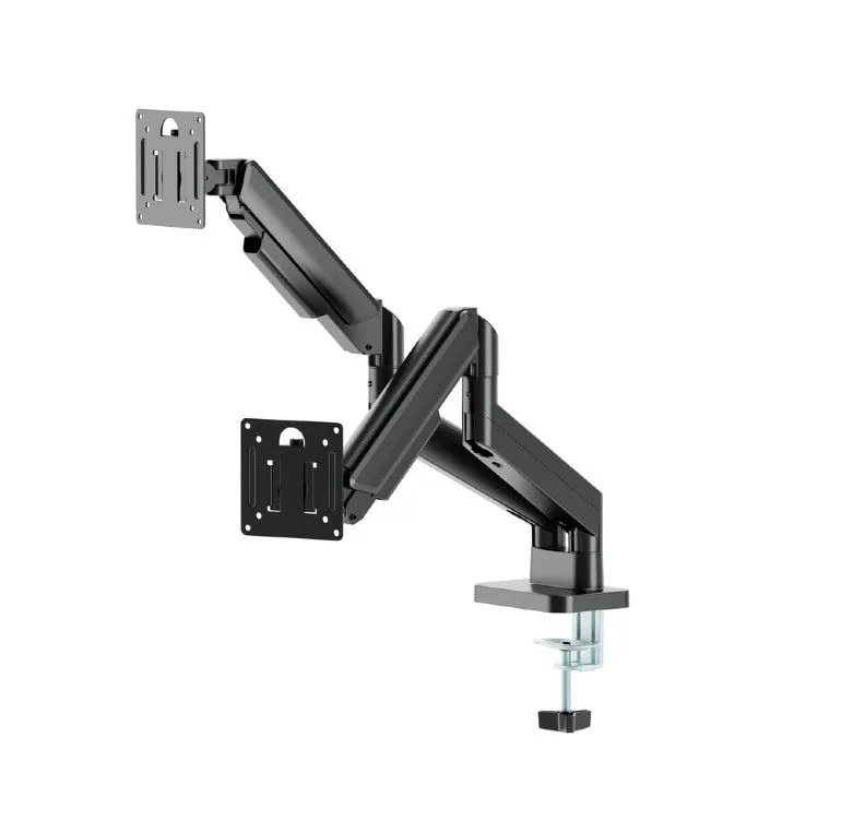 Gembird Desk mounted adjustable double monitor arm 17"-32" Black – 4. kép