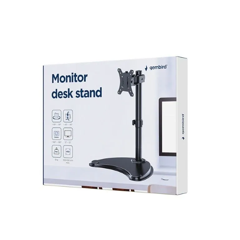 Gembird Monitor desk stand 13"-32" Black – 5. kép