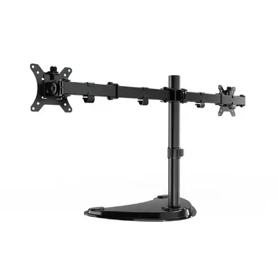 Gembird Dual monitor desk stand 13”-32” Black – 2. kép