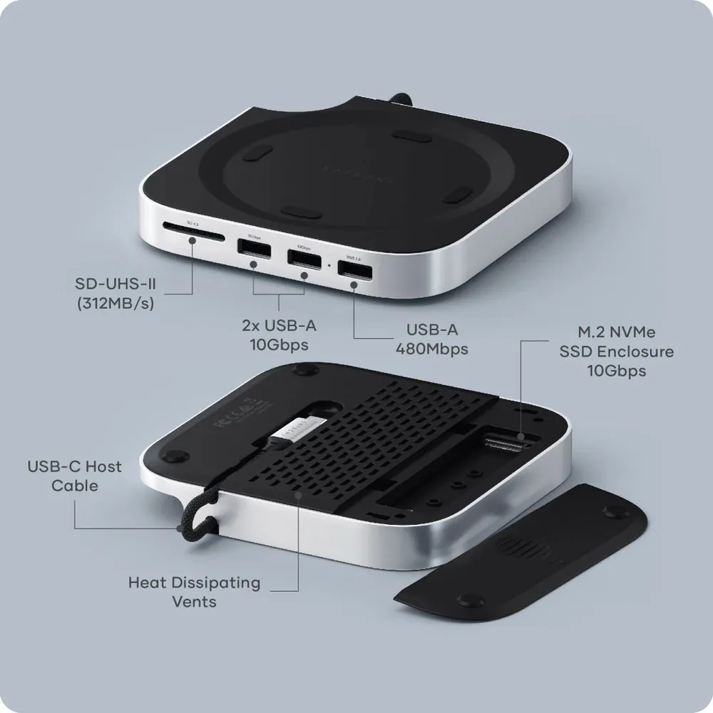 Satechi Mac Mini M4 Stand & Hub with SSD Enclosure – 3. kép