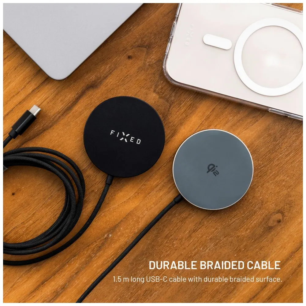 FIXED MagPad Slim Qi2 MagSafe Wireless töltő Titan – 10. kép