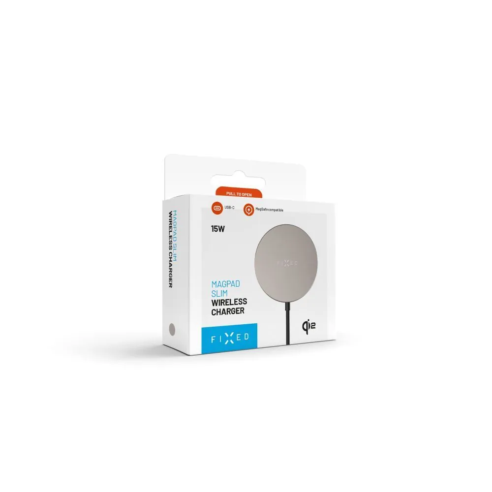 FIXED MagPad Slim Qi2 MagSafe Wireless töltő Titan – 12. kép
