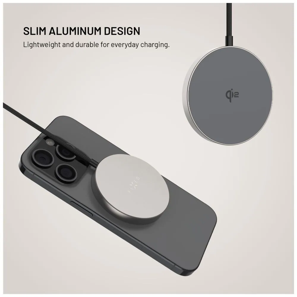 FIXED MagPad Slim Qi2 MagSafe Wireless töltő Titan – 6. kép