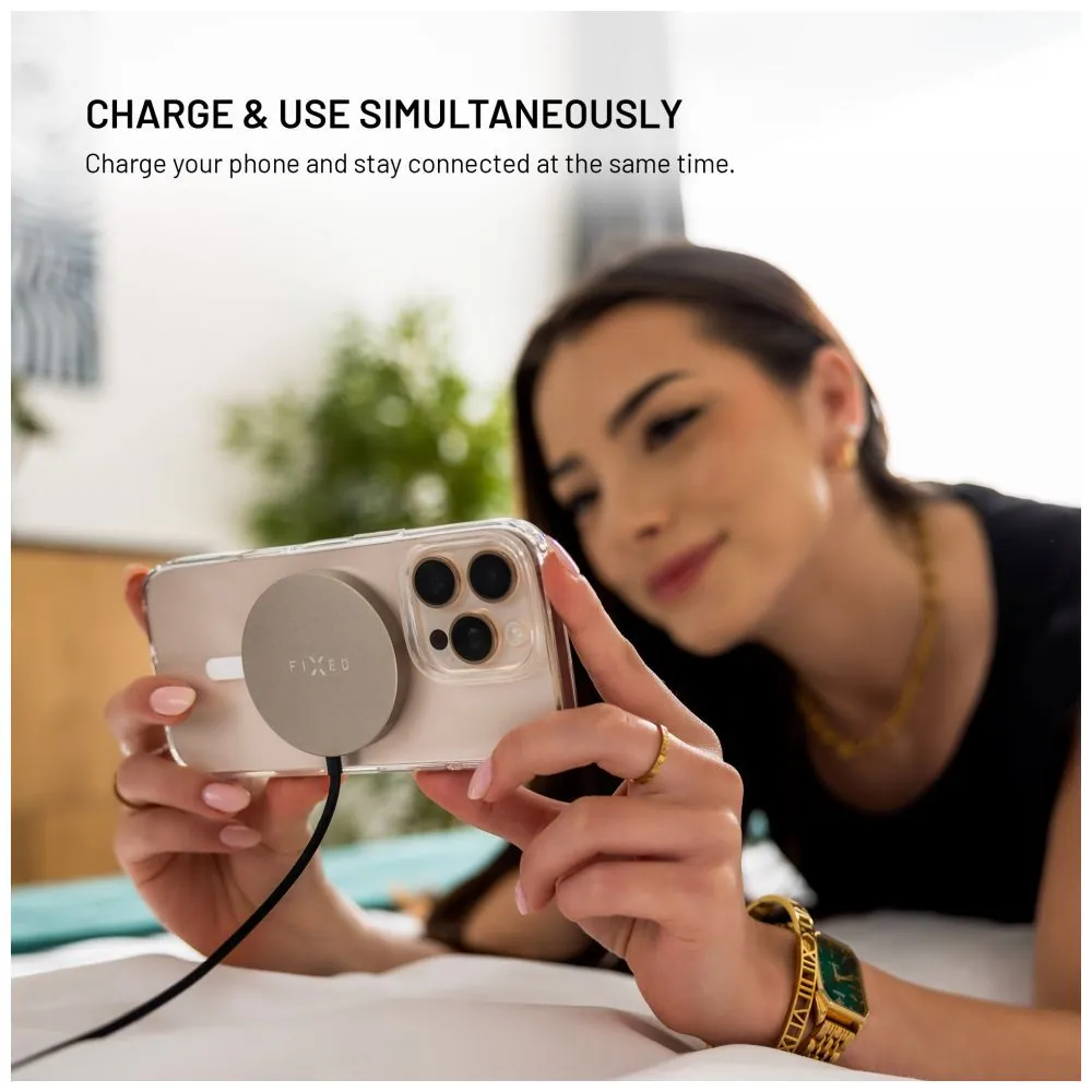 FIXED MagPad Slim Qi2 MagSafe Wireless töltő Titan – 8. kép