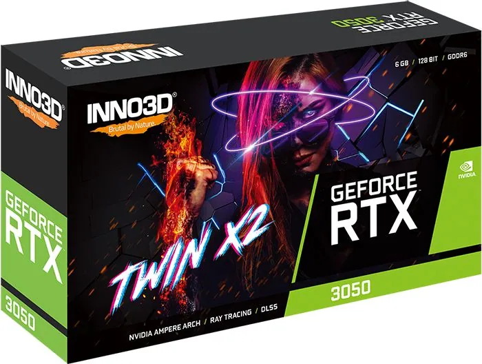 Inno3D GeForce RTX3050 6GB DDR6 Twin X2 V2 – 3. kép