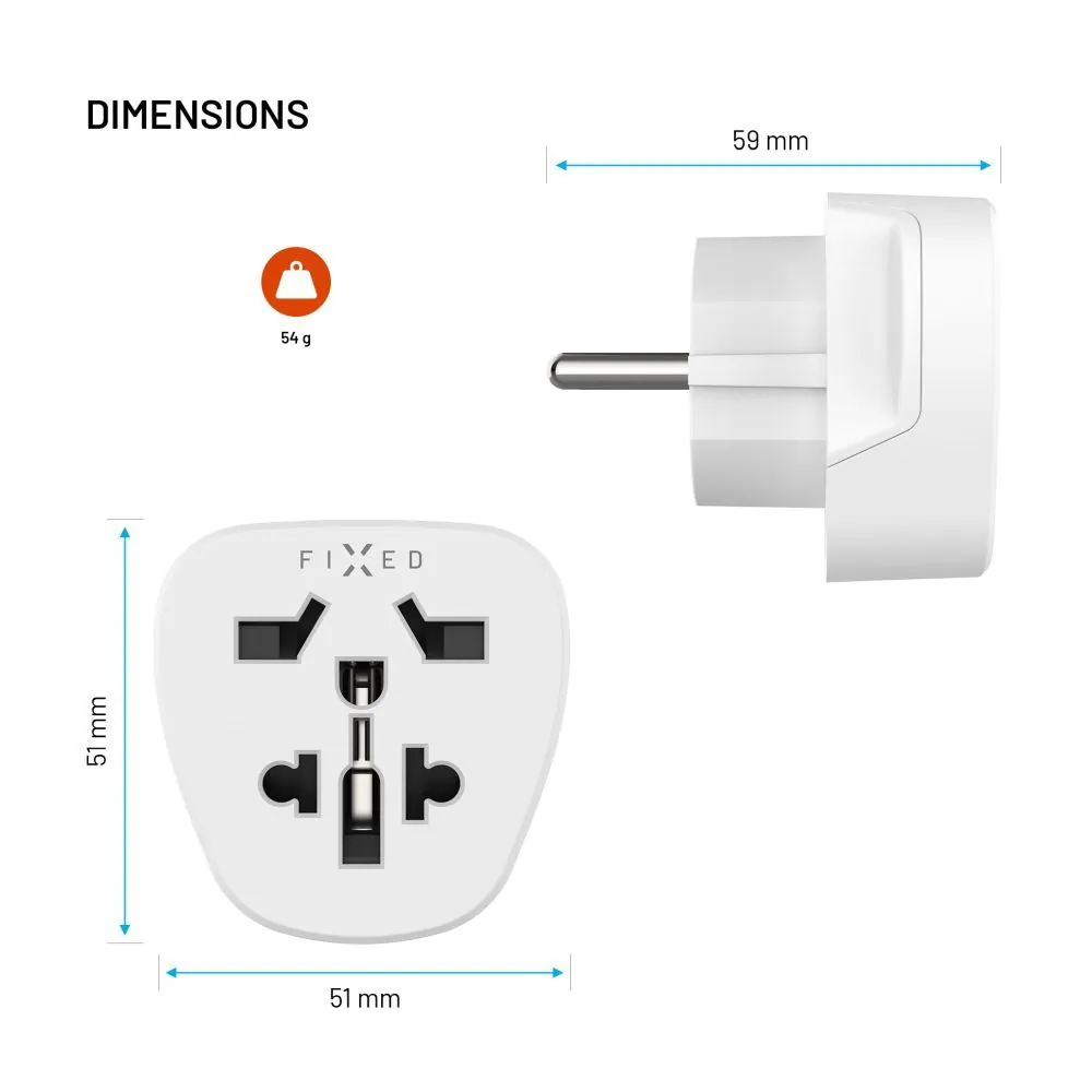FIXED EU adapter 2, fehér – 7. kép