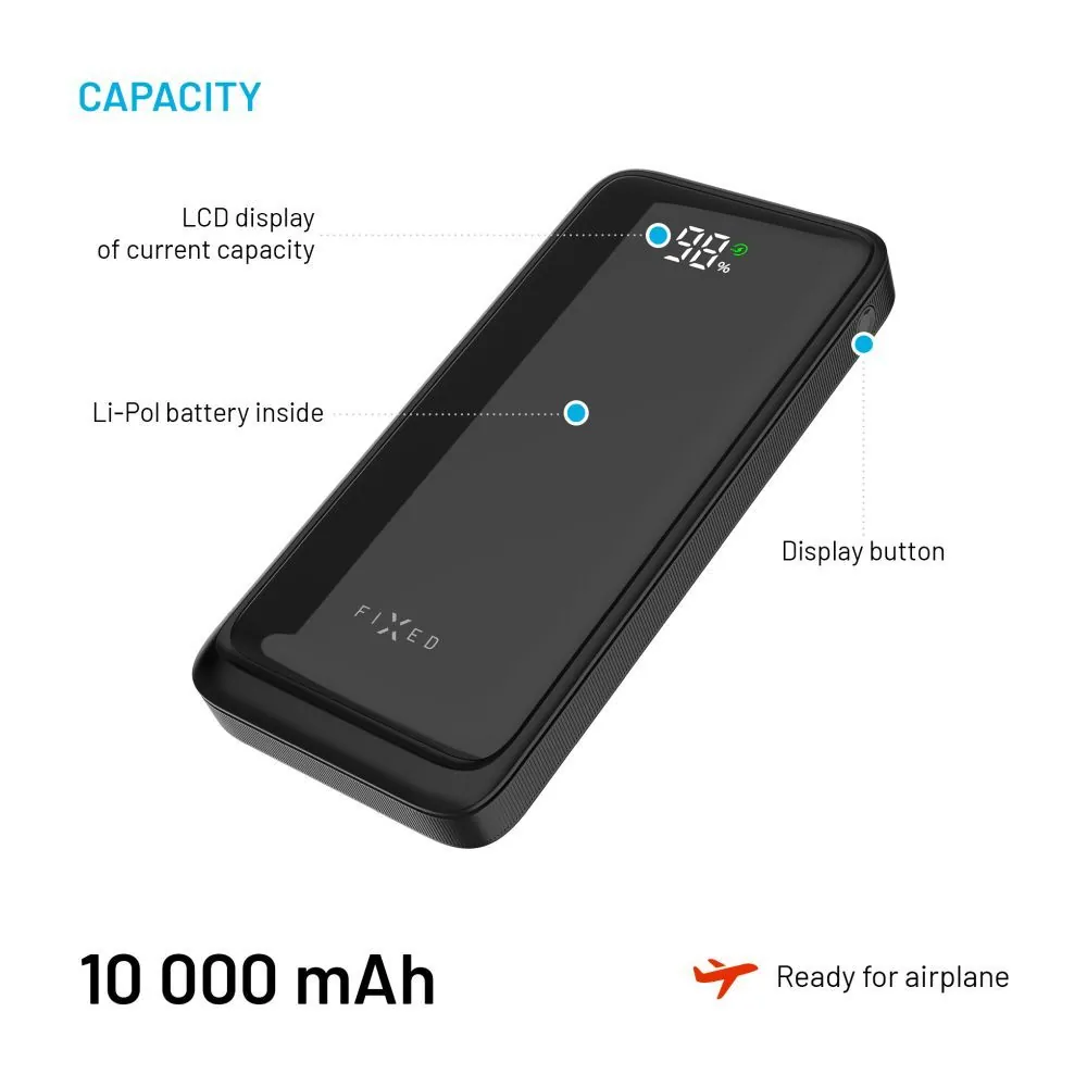 FIXED Zen2 PowerBank 10000 mAh Black – 4. kép