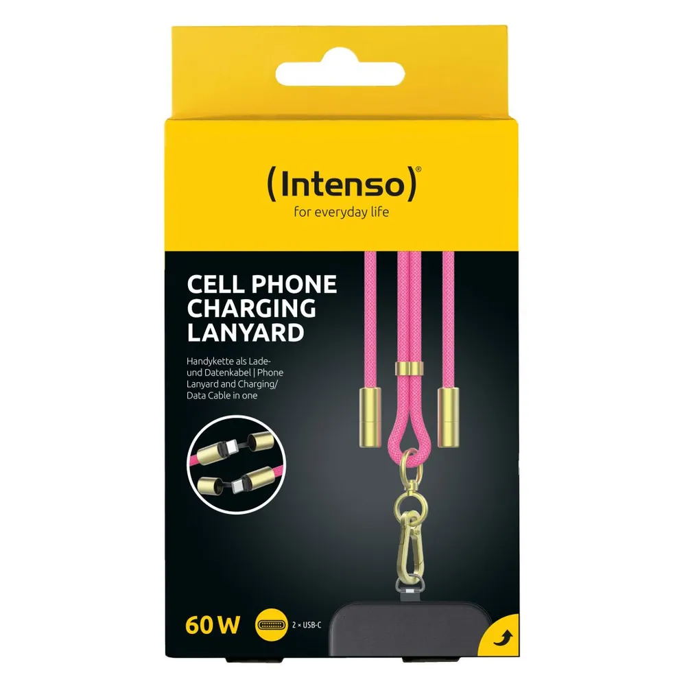Intenso Cell Phone Charging Lanyard Cable 1,65m Neon Pink – 10. kép
