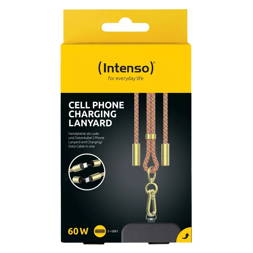 Intenso Cell Phone Charging Lanyard Cable 1,65m Neon Mix – 10. kép