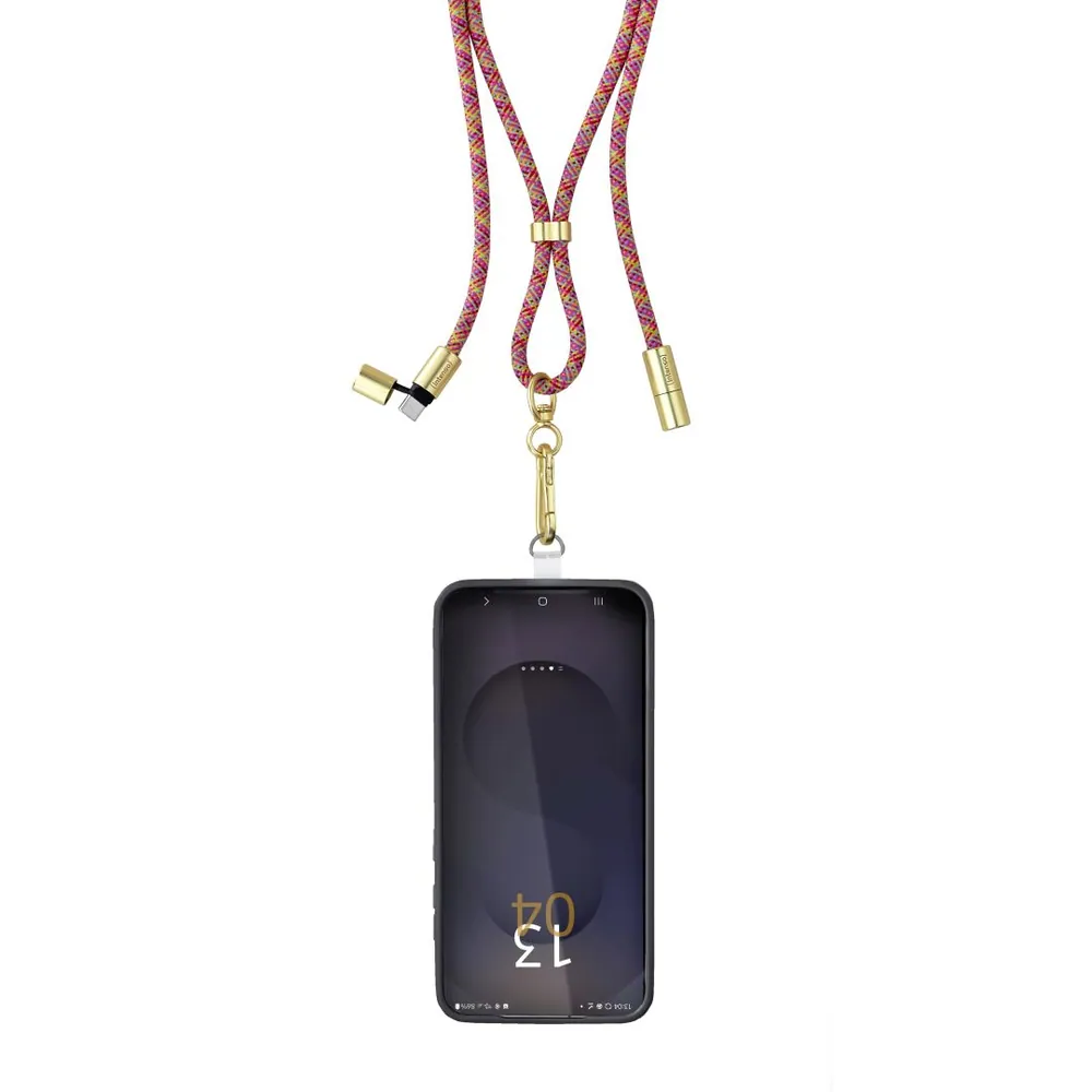 Intenso Cell Phone Charging Lanyard Cable 1,65m Neon Mix – 2. kép