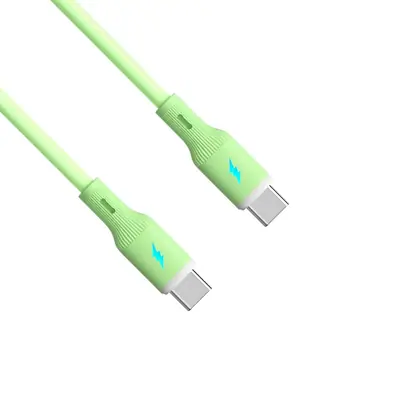 Akyga AK-USB-69 USB-C to USB-C 60W Cable 1m Green – 2. kép