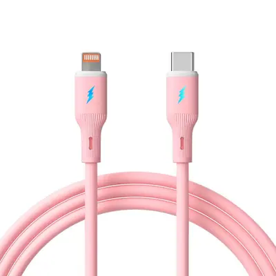 Akyga AK-USB-71 USB-C to Lightning 30W Cable 1m Pink