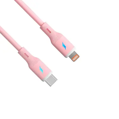 Akyga AK-USB-71 USB-C to Lightning 30W Cable 1m Pink – 2. kép