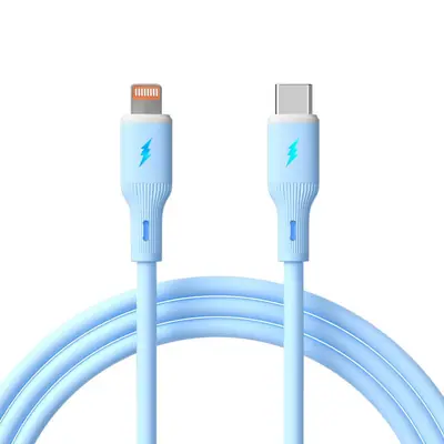 Akyga AK-USB-72 USB-C to Lightning 30W Cable 1m Blue