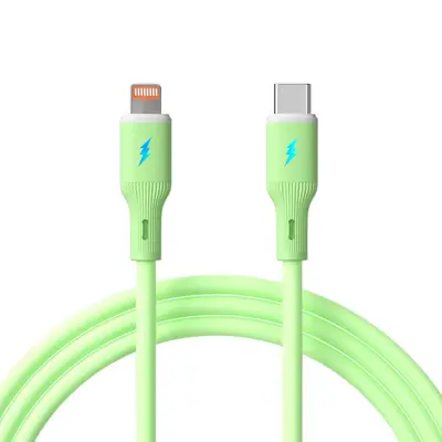Akyga AK-USB-73 USB-C to Lightning 30W Cable 1m Green