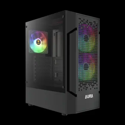 Gamdias Aura GC7 ARGB Tempered Glass Black – 2. kép