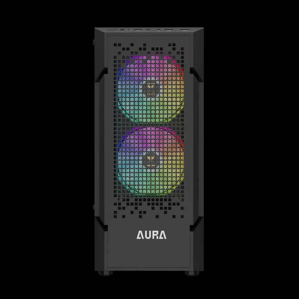 Gamdias Aura GC7 ARGB Tempered Glass Black – 4. kép