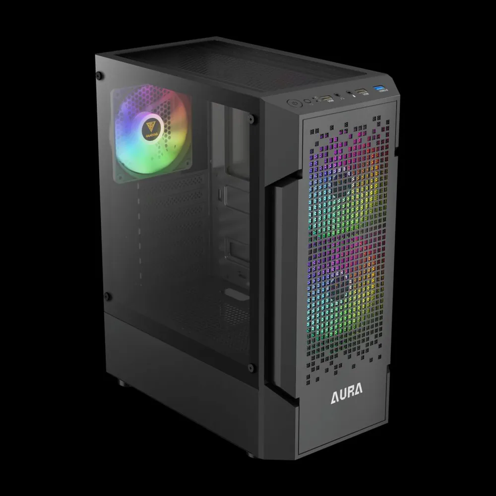 Gamdias Aura GC7 ARGB Tempered Glass Black – 5. kép