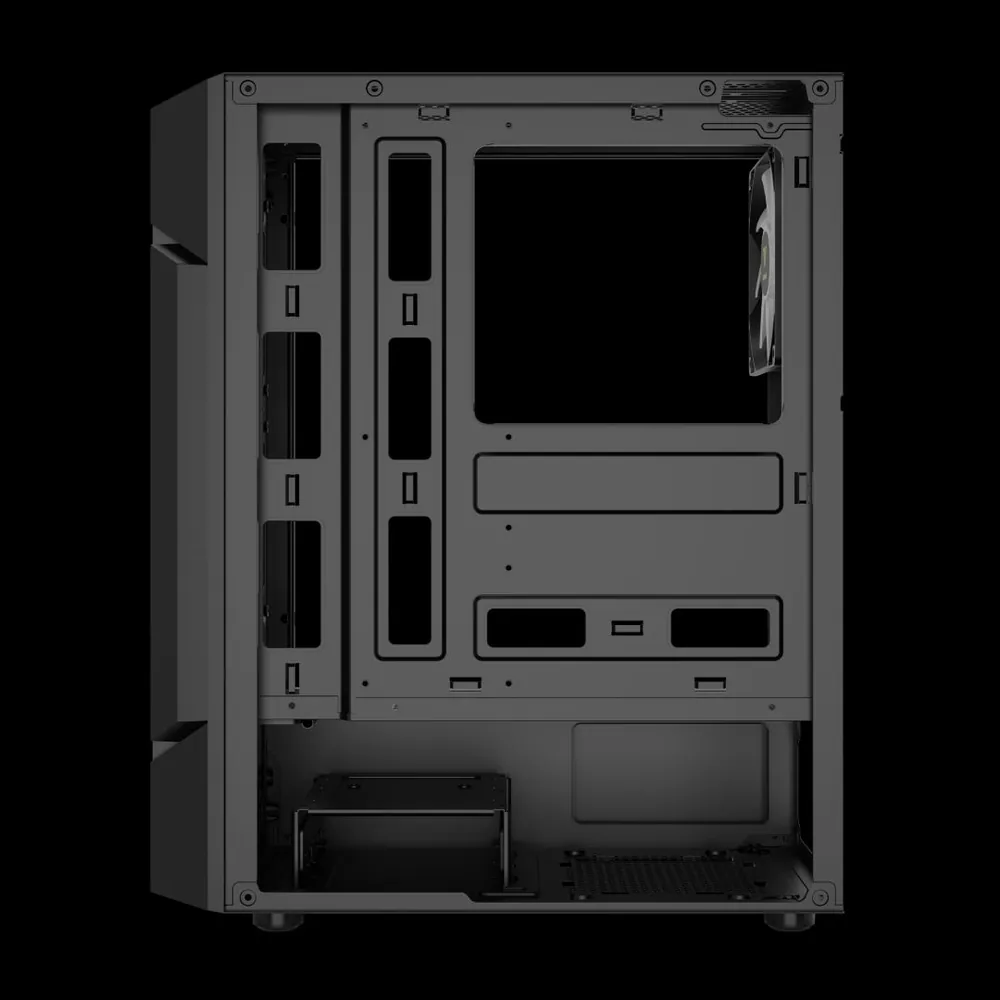 Gamdias Aura GC7 ARGB Tempered Glass Black – 8. kép