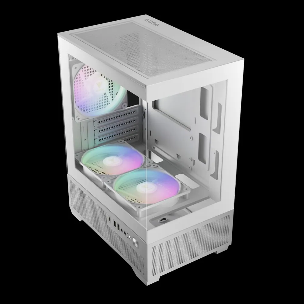 Gamdias Aura GC9M ELITE ARGB Tempered Glass White – 3. kép