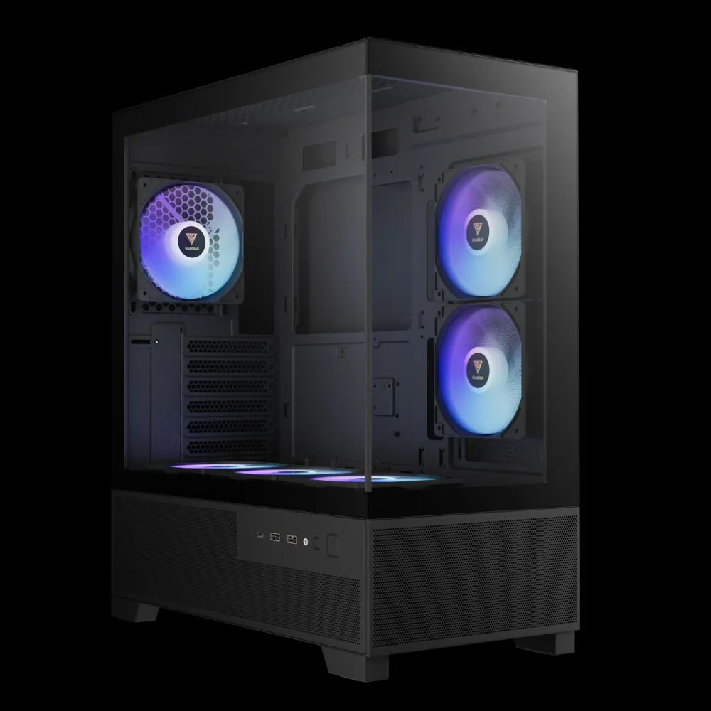 Gamdias Aura GC12 ARGB Tempered Glass Black – 2. kép