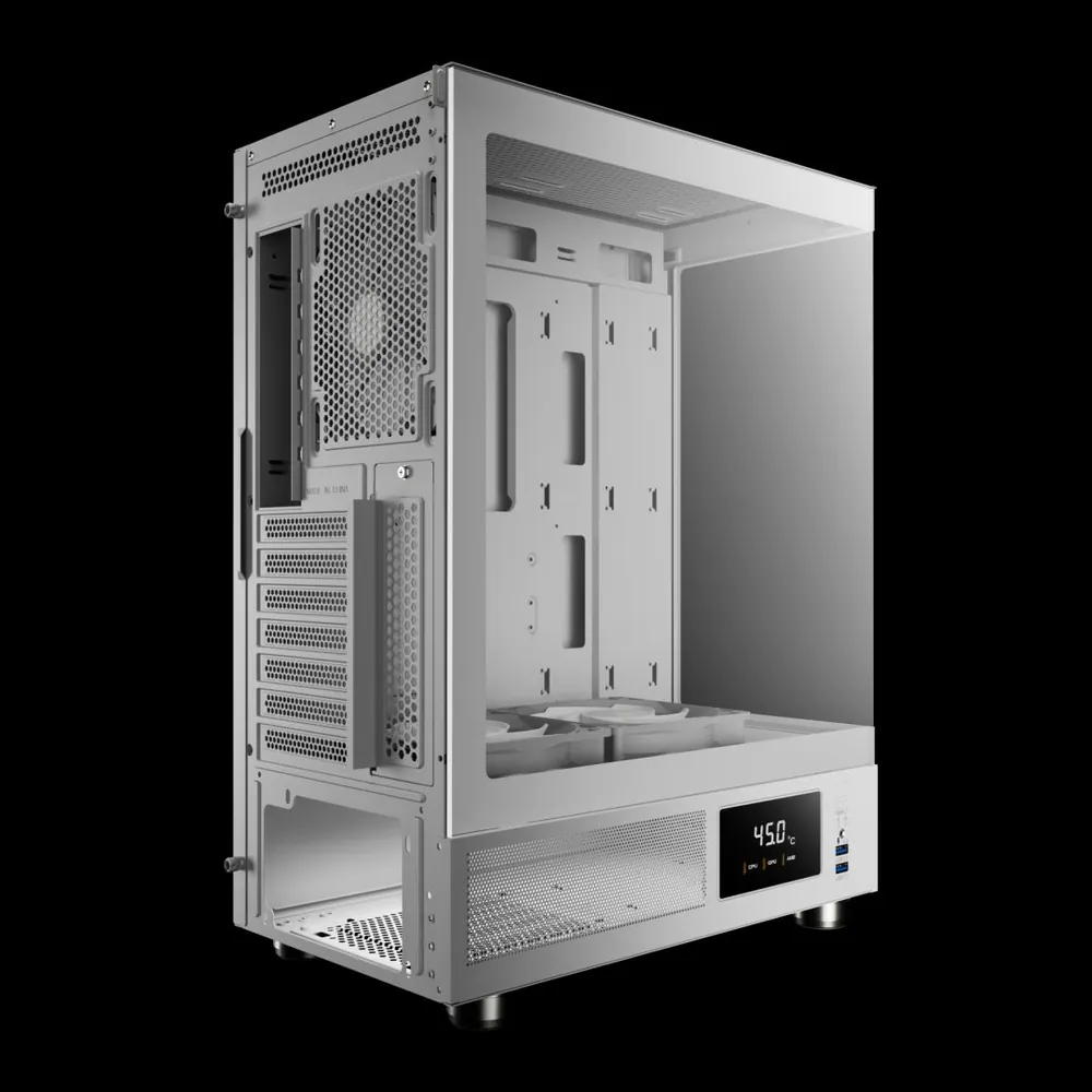 Gamdias Atlas E1 ARGB Tempered Glass White – 8. kép