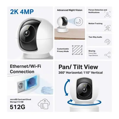 TP-Link Tapo C222 Pan/Tilt AI Home Security Wi-Fi Camera – 2. kép