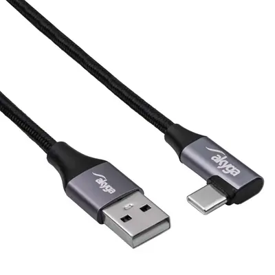 Akyga AK-USB-58 USB A (m) / USB type C (m) 60W Cable 0,3m Black – 2. kép