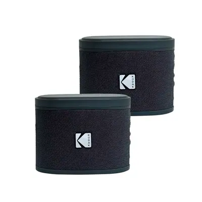 Kodak BRIXBK2 Soundbrix Mini Bluetooth Coloured Portable Two Speakers Black