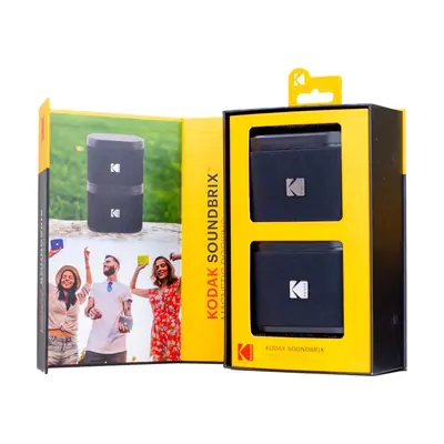 Kodak BRIXBK2 Soundbrix Mini Bluetooth Coloured Portable Two Speakers Black – 2. kép