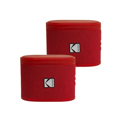 Kodak BRIXRD2 Soundbrix Mini Bluetooth Coloured Portable Two Speakers Red