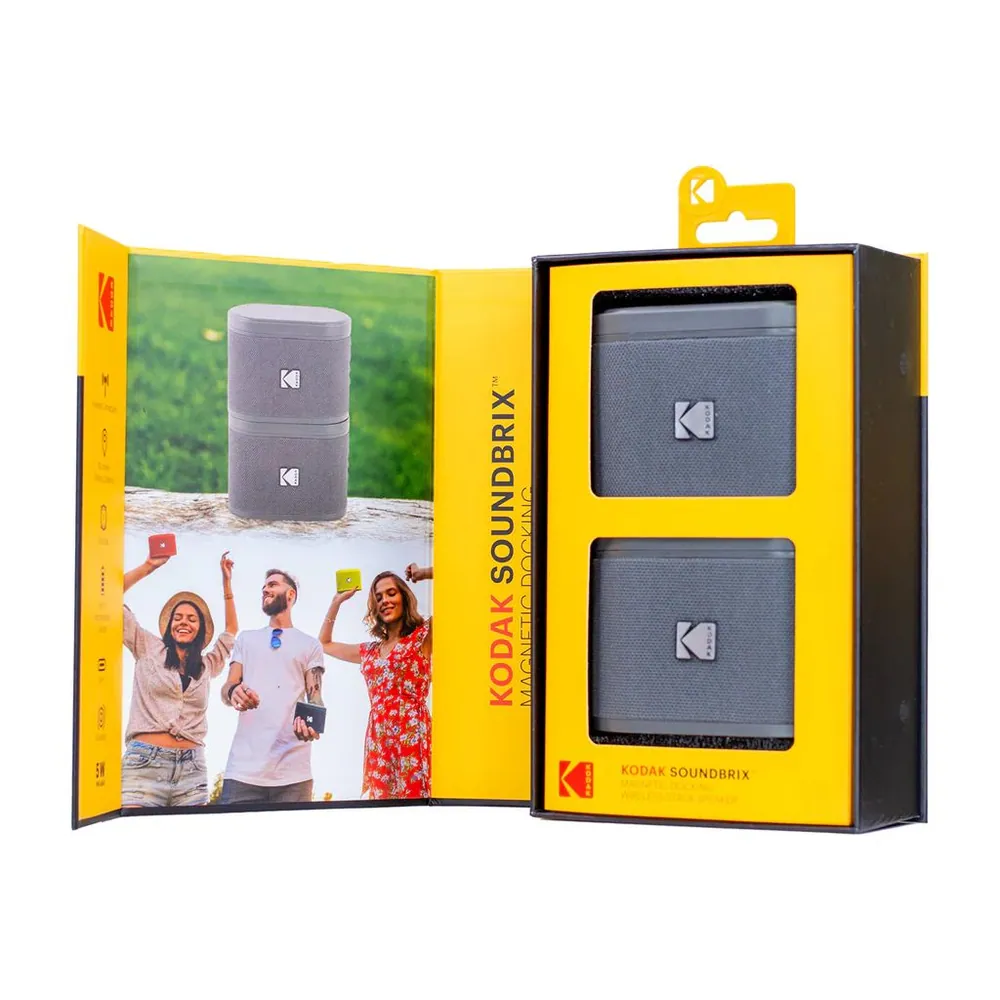 Kodak BRIXG2 Soundbrix Mini Bluetooth Coloured Portable Two Speakers Grey – 2. kép