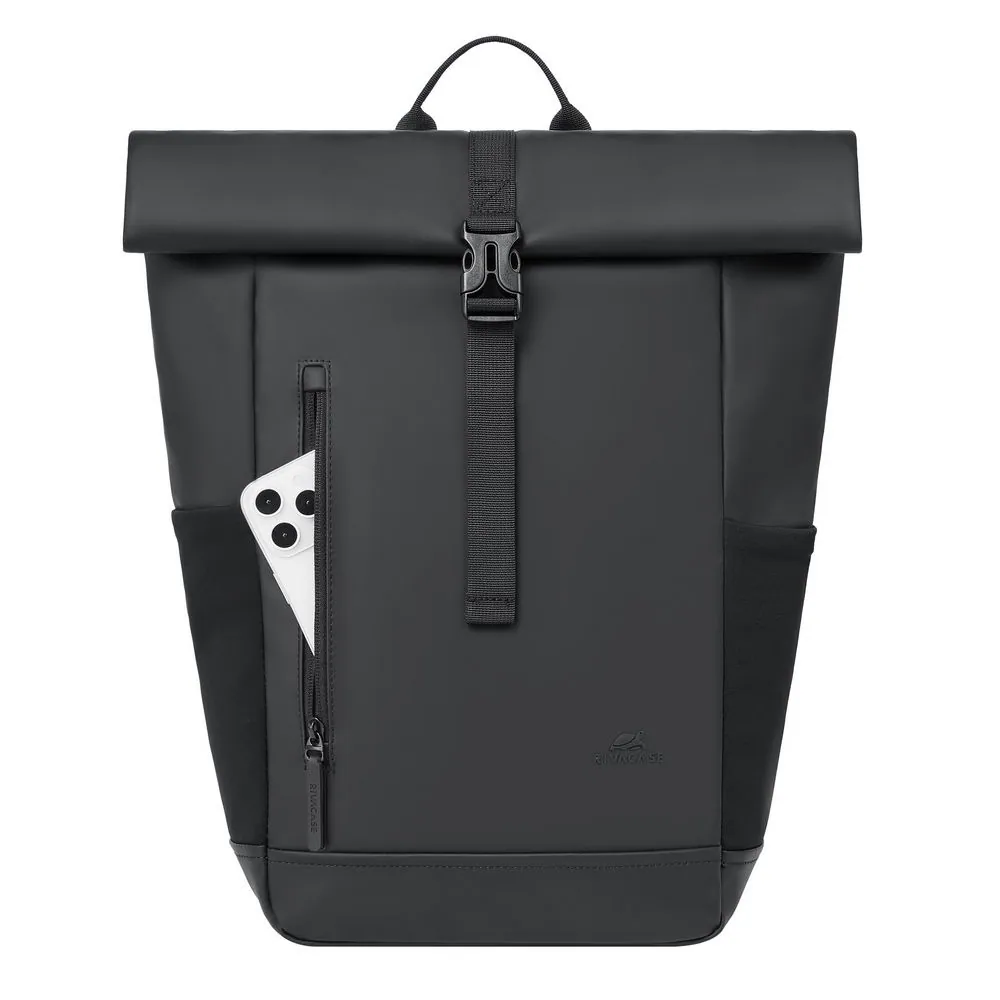 RivaCase 7826 ECO 17L Roll top Notebook Backpack 14" Black – 8. kép