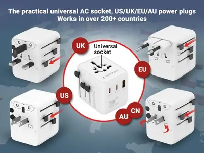 Gembird Universal travel power adapter 20W White – 2. kép