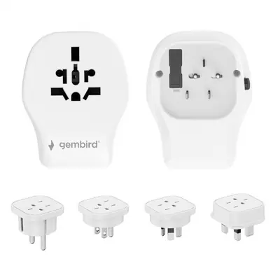 Gembird Universal travel power adapter 20W White – 2. kép