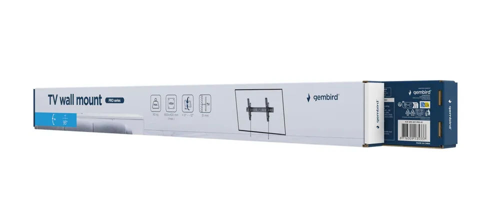 Gembird WM-95T-PRO-01 TV Wall Mount (tilt) 43”-95” Black – 5. kép