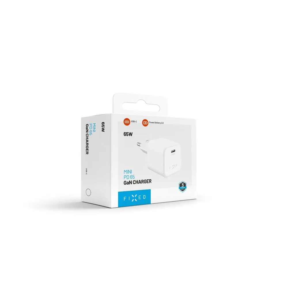 FIXED mini USB-C GaN töltő 65W fehér – 9. kép