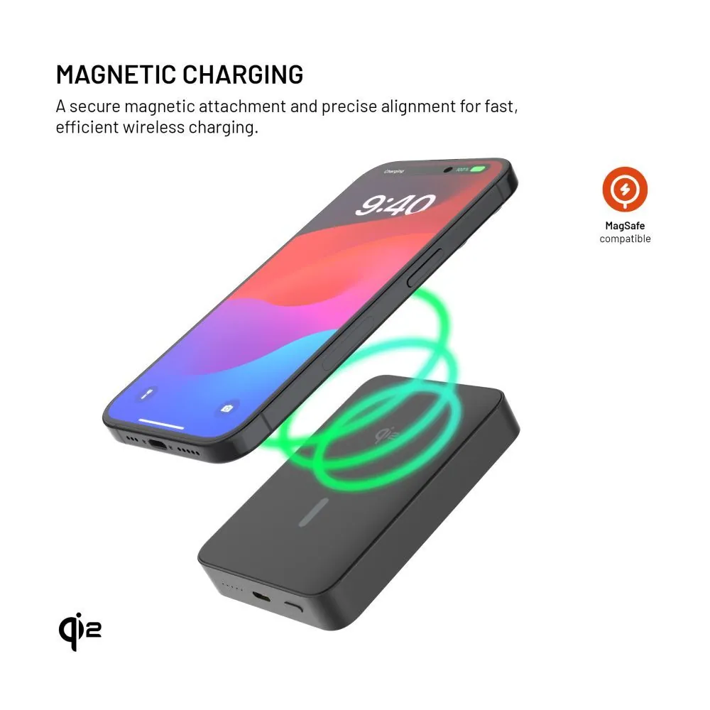 FIXED MagZen 10 Oi2 10000 mAh külső akkumlátor, fekete – 3. kép