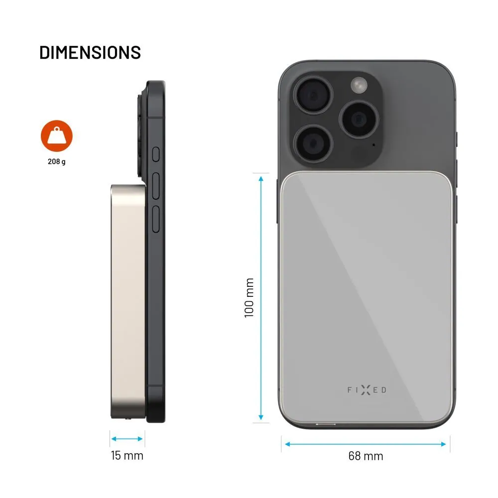 FIXED MagZen 10 Oi2 10000 mAh külső akkumlátor, titán – 9. kép