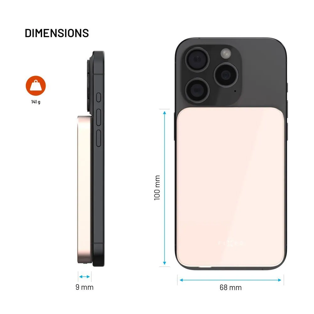 FIXED MagZen 5 Qi2 külső akkumlátor 5000 mAh, rózsaszín – 11. kép