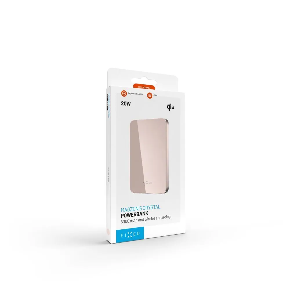 FIXED MagZen 5 Qi2 külső akkumlátor 5000 mAh, rózsaszín – 12. kép