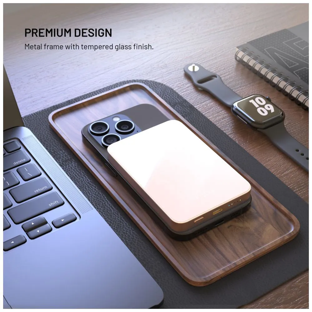 FIXED MagZen 5 Qi2 külső akkumlátor 5000 mAh, rózsaszín – 4. kép
