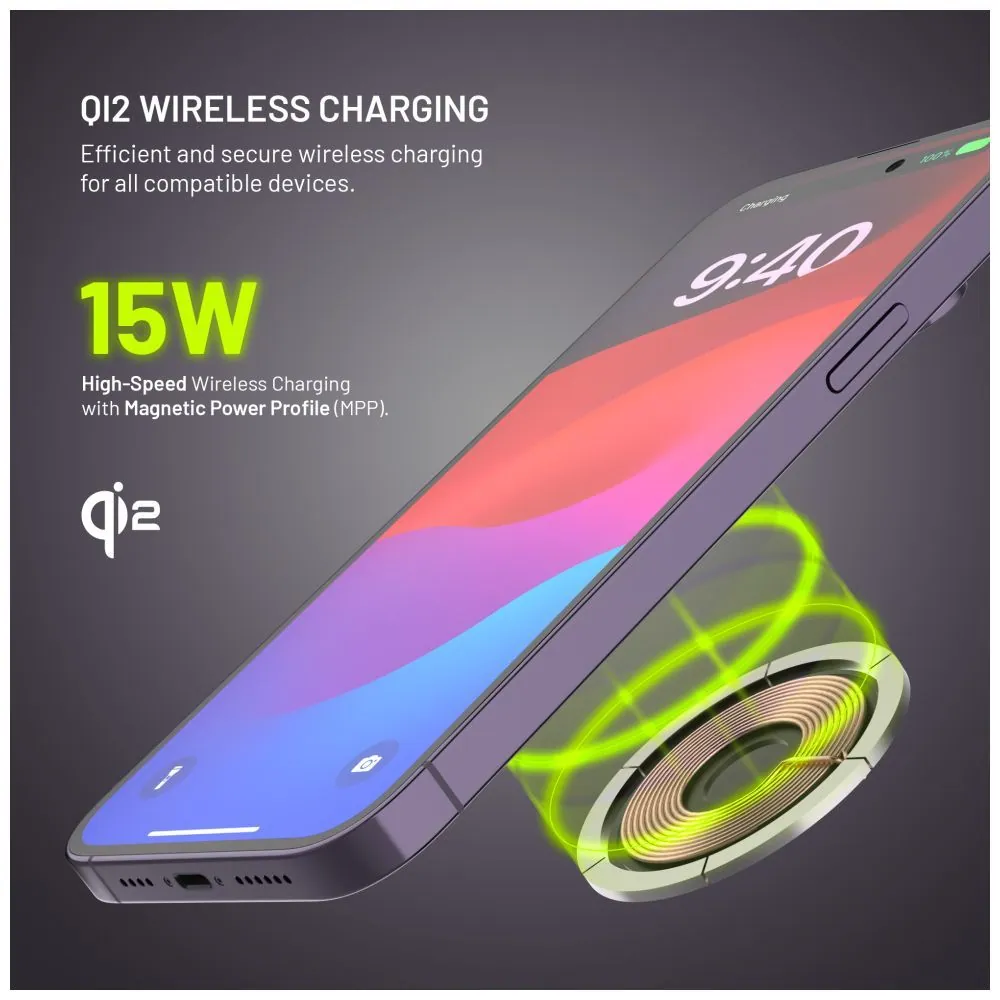 FIXED MagZen 5 Qi2 külső akkumlátor 5000 mAh, rózsaszín – 5. kép