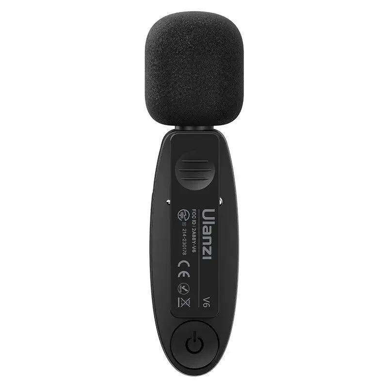 Ulanzi A020GBB1 V6 3-in-1 2db vezeték nélküli lavalier mikrofon lighting usb-c 3.5mm jack Black – 4. kép