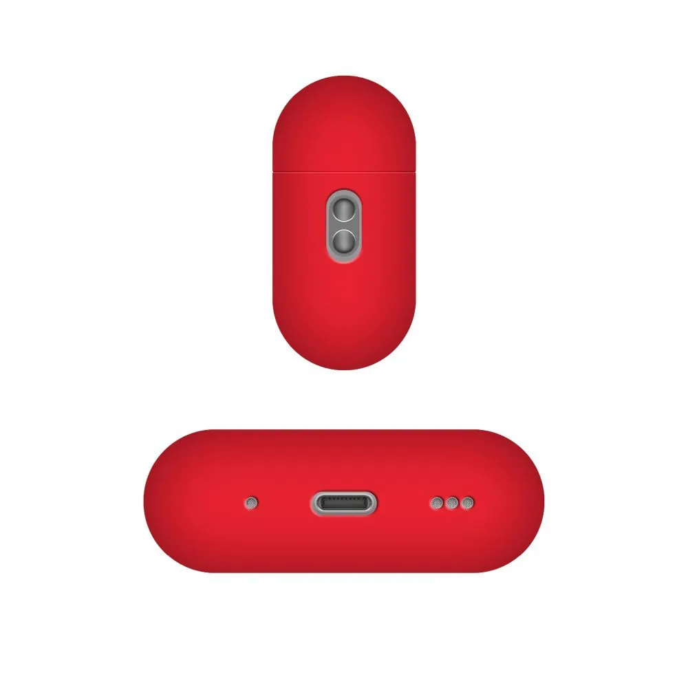 FIXED Selymes tok Apple AirPods Pro 3 fülhallgatóhoz, piros – 3. kép